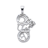 Collier pendentif anneau personnalisé micro-pavé CZ, bijoux hip-hop pour hommes