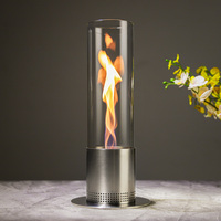 Cheminée de table moderne à éthanol Inno-living Fire Spin, autoportante, pour usage hôtelier