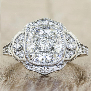 Anello di cristallo per donna, stile street, elegante, per feste e uso quotidiano, accessori moda - Product Image 1