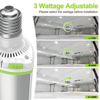 Lampe horizontale E39 LED Corn Retrofit Fixture Stock US 80w 120w Éclairage extérieur Zone de stationnement Rue Ampoule LED Corn