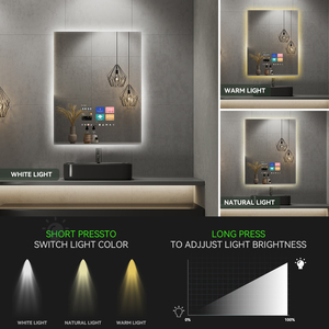 Thông minh ai gương với Android Màn hình cảm ứng Hệ thống Youtube Spotify Wifi Bluetooth Led Gương quản lý sức khỏe và da phân tích - Product Image 4