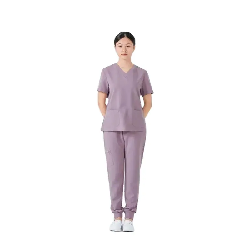 Set da jogging da donna di Design per lo scrub medico uniformi a maniche corte uniformi mediche da camice da ospedale