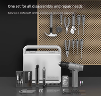 Kit d'outils de bricolage professionnel 19 pièces pour perceuse à percussion, rechargeable Type-C, avec mallette rigide, pour l'entretien domestique et le bricolage (OEM)