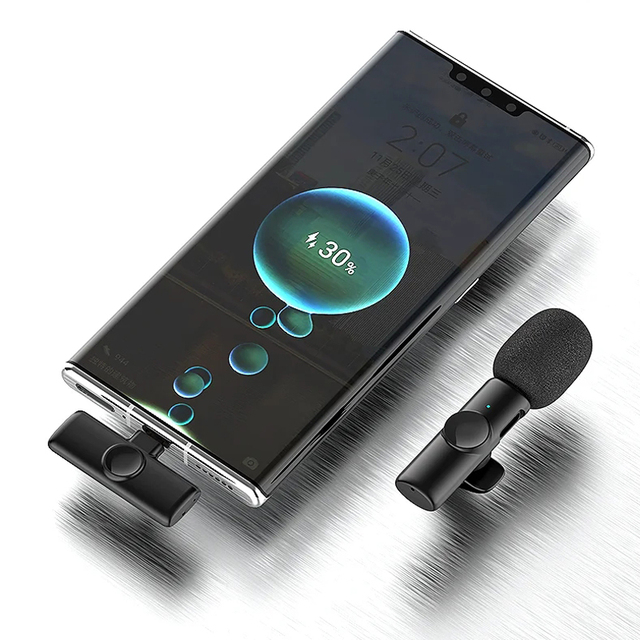 K11 Plug Play Wireless Condenser Lavalier Microphone Noise Cancelling Omni-directional for YouTube Livestream Video Recording