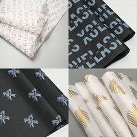Papel tisú de embalaje de regalo con logotipo de marca personalizado de fábrica en caja con pegatinas embalaje de flores botella de vino embalaje con cinta