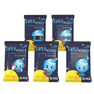 Lingettes pour bébé portables de qualité supérieure, 10 pièces, non tissées, lingettes humides nettoyantes, lingettes pour tire-lait, usage quotidien - Product Image 4