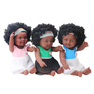 TUSALMO 48cm 19inch Doll set new 3 face shapes large sizes afro hair African doll baby dolls