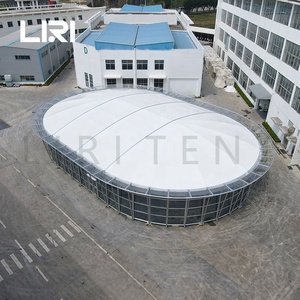Tente de réception ronde pour salon professionnel, structure préfabriquée en aluminium haut de gamme Liri - Product Image 3