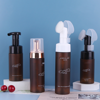 Flacon à pompe en mousse plastique marron mat personnalisé 100/120/150/200ml Distributeur de cosmétiques moussants Emballage pour pulvérisateur à pompe à lotion