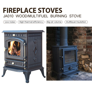 Estufa de puerta de hierro fundido de estilo europeo, chimeneas de madera, estufa de leña de combustible múltiple independiente para uso doméstico - Product Image 6