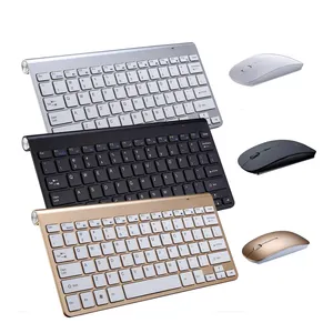 K908 Keyboard dan Mouse nirkabel 2.4g, Kombo portabel untuk Apple Ipad Tablet Android