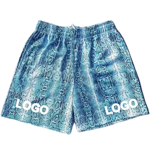 OEM Custom Summer Sweatpants Quick Dry traspirante Skateboard Baseball Gym basket Men Basic Shorts ES043-BLUE