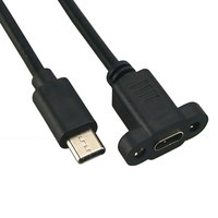 USB-C-Stecker auf USB-C-Buchse Verlängerungskabel mit Einbaustecker