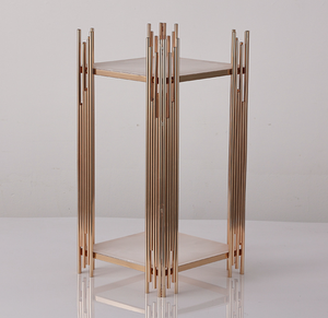 Altın <span class=keywords><strong>Metal</strong></span> kare ekran altın kaide kek <span class=keywords><strong>stand</strong></span>ı düğün parti etkinlikleri dekorasyon - Product Image 3