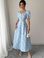 GX3988 Robe longue élégante pour femme, style streetwear, sans manches, imprimé floral unique, de bonne qualité, tendance