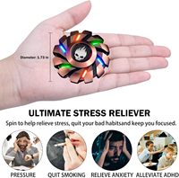 Lumineux Fidget Spinner EDC métal de haute qualité soulagement du Stress arc-en-ciel lumière doigts jouet couleur lueur pour enfants autistes adulte TDAH