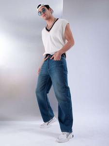 Loose Fit <b>Men</b> Zip Joggers <b>Jeans</b> Pants Casual Comfortable Slim Fit Design With Pockets For Outdoor Adventures Street Fashion - Product Image 6