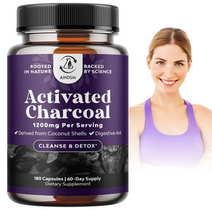 Capsules de charbon de bois activé végétalien pour adultes, compléments alimentaires pour soutenir la santé et favoriser la digestion - Product Image 1