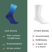 Chaussettes de sport athlétiques violettes avec logo personnalisé, respirantes, en tricot, pour la course à pied et le cyclisme