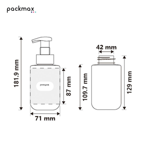 300ml 500ml PET Flat Shoulder <b>Pump</b> Sprayer <b>Bottle</b> for Baby Hand Soap-Custom Cosmetic Packaging Mousse <b>Dispenser</b> Wholesale - Product Image 4