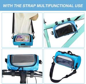 Muestra gratuita de fábrica, bolsa de manillar para bicicleta de buena calidad con material de nailon impermeable y duradero - Product Image 3