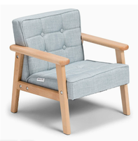 Fauteuil moderne en bois massif, écologique, avec rembourrage en éponge carrée, confortable, pour salon, canapé pour bébé