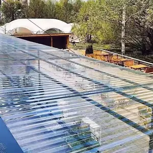 Großhandel Dachziegel 1mm 2mm klar UV-Blockierung Wellpappe Polycarbonat platte