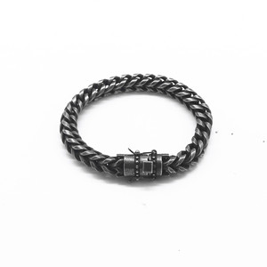 yunnique Unisex Black Oxidized <b>Titanium</b> Steel Bracelet Geometric <b>Chain</b> Magnetic Clasp Fashion Jewelry - Product Image 5