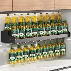 Dfacket מטבח ללא קיר רכוב קיר אחסון מתלה רב-תפקודית המארגן עבור תיבול אספקת וילונות - Product Image 2