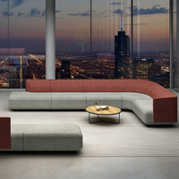 Grand canapé rond modulaire pour bureau, salon, espace ouvert, mobilier pour hôpital, hôtel, hall, supermarché, zone de réception