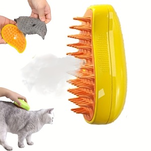 Nieuw Ontworpen Multifunctionele Massage Ontharing Verzorgingsgereedschap 3 In 1 Kattenstoomborstel - Product Image 1