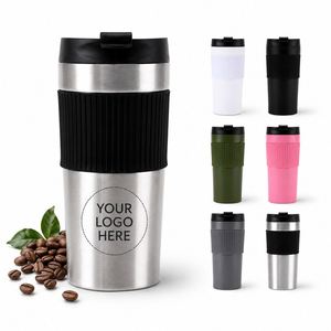 Mug à café isotherme en acier inoxydable personnalisé de 450 ml, à double paroi, avec impression de logo - Product Image 1