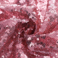 Tissu en polyester satiné multicolore avec paillettes brillantes pour robes, vente en gros