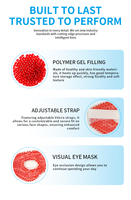 Masque pour les yeux HANERSHI Custom Supplies, luxe, super doux, gel froid/chaud, pour les yeux gonflés, les cernes, avec sangle élastique imprimée.