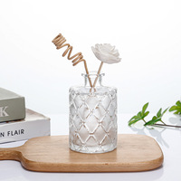 Nouveau Style Cylindre Reed Diffuseur Bouteille En Verre 7oz 220ml Vide Diffuseur Bouteille D'huile