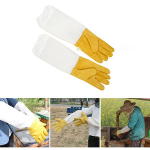 Nuovi Guanti Protettivi per Apicoltura in Morbida Pelle di Pecora, Estensione Manica Bianca Anti-Ape, Prevenzione per Apicoltura - Product Image 2