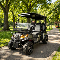 Voiturette de golf électrique avec moteur 7KW, 4 places, peinture de carrosserie personnalisée, options de couleur des sièges, panier de rangement arrière élargi, chariot de golf au lithium 72V