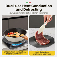 Plaque diffuseur de chaleur octogonale en alliage d'aluminium de 24 cm, écologique et réutilisable, pour cuisinière à gaz, protection de cuisinière et plateau de dégivrage