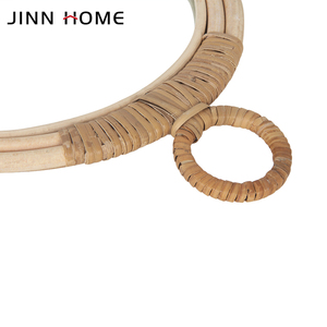 <span class=keywords><strong>Vintage</strong></span> rustico rotondo in legno appeso a parete Art specchio <span class=keywords><strong>cornice</strong></span> in legno rettangolare specchio da pavimento per la decorazione della cucina - Product Image 3