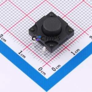 SMG-12-H065A1 Tactile Switch Through hole Component (THT)-4P,12x12mm Switch Single Pole Single Throw Round Button 2.5N 12mm - Product Image 1