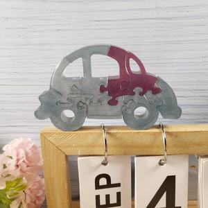 Moules de coulée en résine faits à la main pour bricolage Ins Style ornements décoratifs Silicone voiture Puzzle moule X0359 outils de gâteau - Product Image 5