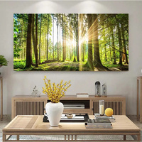 Nature inspiré toile affiche vibrant arbre paysage peinture toile mur Art pour chambre bureau salon mur décor