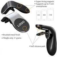 Support de téléphone magnétique flexible en ABS pour voiture, avec support en forme de L, aimant puissant, fixation sur grille d'aération, pour GPS, bureau et lit