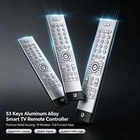 Télécommande personnalisée OEM ODM à 53 touches avec coque en alliage d'aluminium pour Smart TV Android et boîtier TV JCXK – Direct Usine