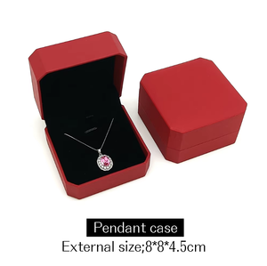 Caja de Joyería de Terciopelo Larga y Lujosa, Estuche de Regalo Cuadrado para Collares, Cadenas y Joyas - Product Image 5