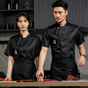 Usine OEM ODM, vente en gros, vêtements <span class=keywords><strong>de</strong></span> haute qualité, nouveaux modèles <span class=keywords><strong>de</strong></span> <span class=keywords><strong>veste</strong></span> <span class=keywords><strong>de</strong></span> chef, uniforme <span class=keywords><strong>de</strong></span> <span class=keywords><strong>cuisine</strong></span>, <span class=keywords><strong>veste</strong></span> <span class=keywords><strong>de</strong></span> chef pour femmes - Product Image 3