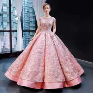 Jancember RSM66941 Roze Nieuwste Designer Elegante Kant Avondjurk Party Jurken Voor Lady 2019