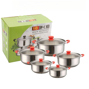 高品质 5 件套带手柄炊具套装，不粘锅，可爱设计，环保功能，适合日常厨房烹饪使用 - Product Image 2