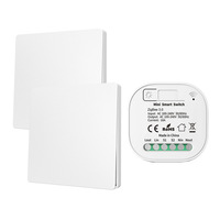 Tuya Zigbee 3.0 Commutateur intelligent auto-alimenté pour toute la maison sans batterie Commutateurs de télécommande à énergie cinétique étanche