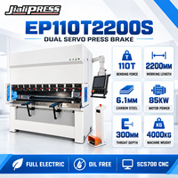 Presse plieuse électrique compacte à double servo 110T2200mm avec une taille minimale de 3T200mm pour plier des tôles en acier au carbone de 6,1 mm